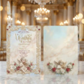 Invitation Royalcore Baroque Chérubin Violon Art Mariage