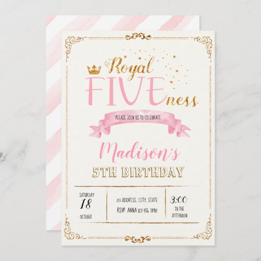 Invitation royale à l'anniversaire du fief (Devant / Derrière)