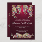 Invitation Royale au Mehndi (Devant / Derrière)