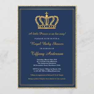 Invitation royale de baby shower