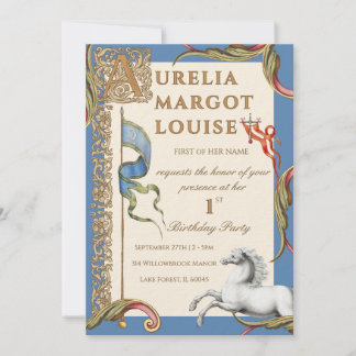 Invitation royale pour un 1er anniversaire médiéva