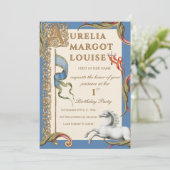 Invitation royale pour un 1er anniversaire médiéva (Debout devant)