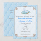 Invitation Royale Princesse Elégante Chic de Cendr (Devant / Derrière)