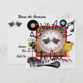 Invitation Royally Rockin' Racing Party (Devant / Derrière)