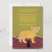 Invitation Royals Elegant King Queen Noble Chats Mariage (Dos)