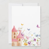 Invitation Royaume Fée thème Filles 1er anniversaire (Dos)