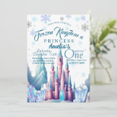 Invitation Royaume gelée Princesse 1er anniversaire (Debout devant)