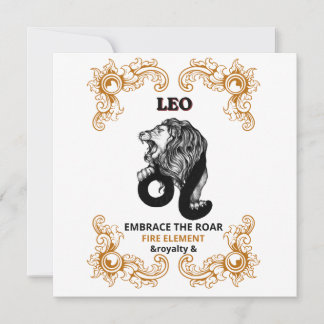 Invitation Royauté du zodiaque Lion | Embrasser le rugissemen