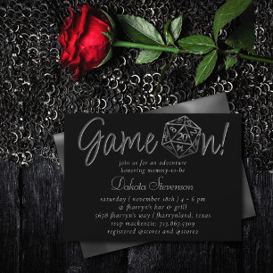 Invitation RPG Game On Fantasy Tabletop Retro Gamer Dice