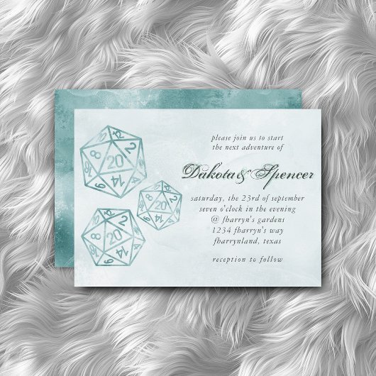 Invitation RPG Luxe | Aqua Smoke Imaginaire Tabletop Gamer Di