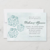 Invitation RPG Luxe | Aqua Smoke Imaginaire Tabletop Gamer Di (Devant)