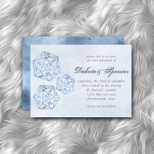 Invitation RPG Luxe   Blue Smoke Tabletop Roleplayer Dice