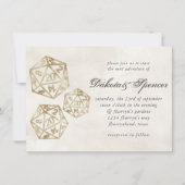 Invitation RPG Luxe | Gold Smoke Imaginaire Tabletop Gamer Di (Devant)