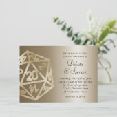 Invitation RPG Luxe | Joueur de rôle de table de feuilles d'o (Debout devant)