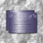 Invitation RPG Luxe | Lampe à découpe à feuilles violettes