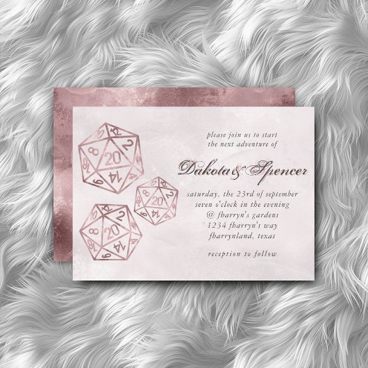 Invitation RPG Luxe | Mauve Smoke Imaginaire Tabletop Jeu Dic