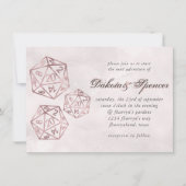 Invitation RPG Luxe | Mauve Smoke Imaginaire Tabletop Jeu Dic (Devant)