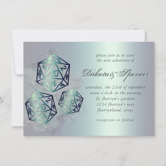 Invitation RPG Splash | Jeu PnP Tabletop Imaginaire à feuille (Devant)