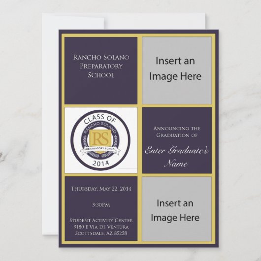 Invitation RSPS - Annonce de diplôme (PHOTO) (Devant)