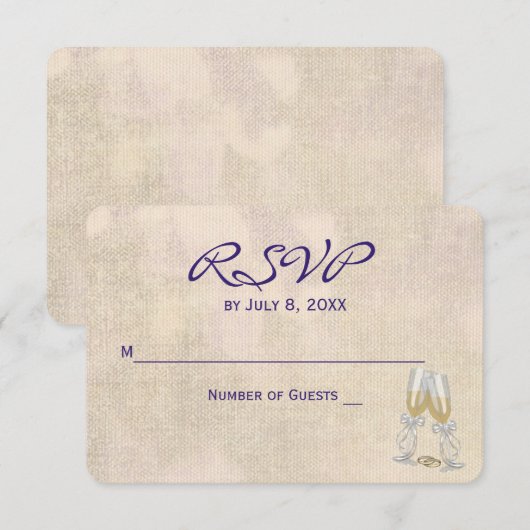 Invitation RSV de mariage floral (Devant / Derrière)