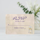 Invitation RSV de mariage floral (Debout devant)
