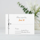 Invitation RSV de mariage moto et cœurs (Debout devant)