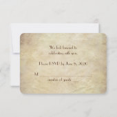 Invitation RSVP-10e anniversaire de renouvellement de vœux (Dos)