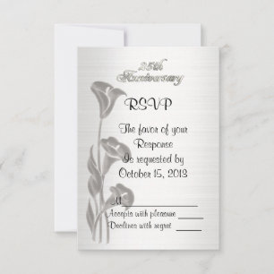 Invitation RSVP 25e anniversaire du Mariage