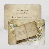 Invitation RSVP-35e anniversaire de mariage Renouvellement de (Devant / Derrière)