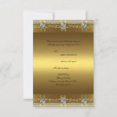 Invitation RSVP 60e anniversaire or (Dos)