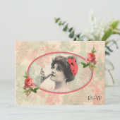 Invitation RSVP à la réception de mariage de la femme victori (Debout devant)