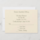 Invitation RSVP à la réception de mariage de la femme victori (Dos)