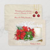 Invitation RSVP à un mariage pendant les fêtes de Noël (Devant / Derrière)