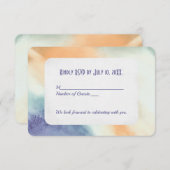 Invitation RSVP Abstrait Watercolor (Devant / Derrière)