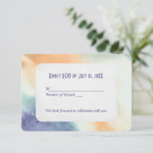 Invitation RSVP Abstrait Watercolor (Debout devant)
