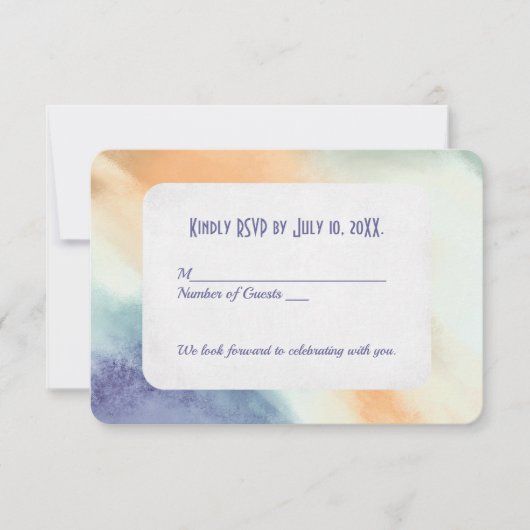 Invitation RSVP Abstrait Watercolor (Devant)