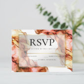 Invitation RSVP | Aquarelle Abstraite Couleurs d'automne 4 (Debout devant)