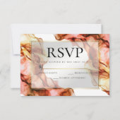Invitation RSVP | Aquarelle Abstraite Couleurs d'automne 6 (Devant)