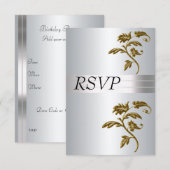 Invitation RSVP Argent (Devant / Derrière)