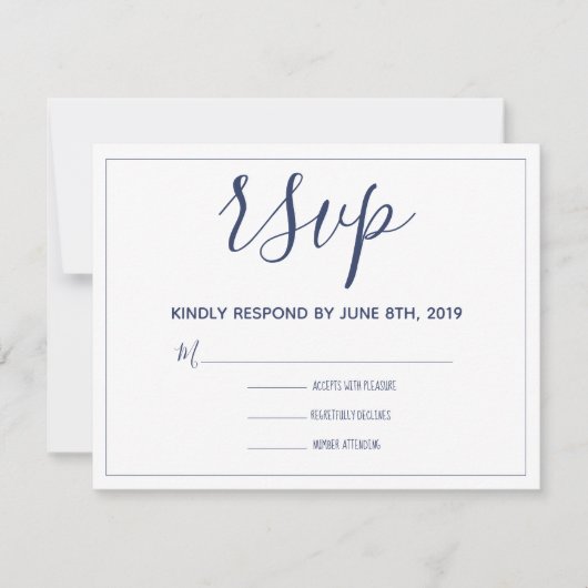 Invitation RSVP au dîner de répétition (Devant)