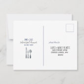 Invitation RSVP au dîner de répétition (Dos)