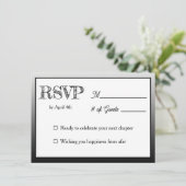 Invitation RSVP au mariage & Choix de plats (Debout devant)