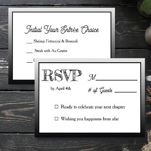Invitation RSVP au mariage & Choix de plats