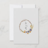 Invitation RSVP avec choix de repas fleurs de printemps d'aqu (Dos)