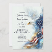 Invitation RSVP Bald Eagle Patriotic USA Semiquincentennial (Devant)