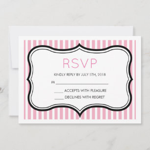 Invitation RSVP cadre décoratif RSVP