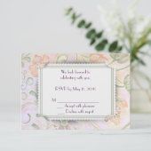 Invitation RSVP cadre floral (Debout devant)