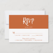Invitation RSVP Calligraphy Terracotta Style de script Répond (Devant)