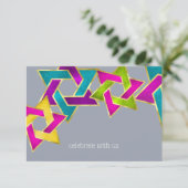 Invitation RSVP Card Star de David N'importe quelle couleur (Debout devant)