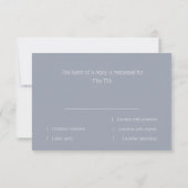 Invitation RSVP Card Star de David N'importe quelle couleur (Dos)